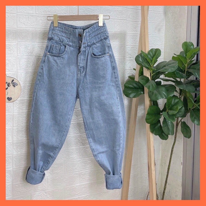QUẦN JEAN BAGGY NỮ CẠP CAO LƯNG CÁ TÍNH MS 63 [CLIP THẬT] [FREESHIP] hàng loại 1, VẢI DÀY | BigBuy360 - bigbuy360.vn
