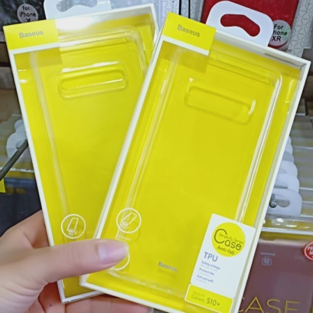 Ốp dẻo trong suốt Samsung S10+ (s10 plus ) hiệu baseus