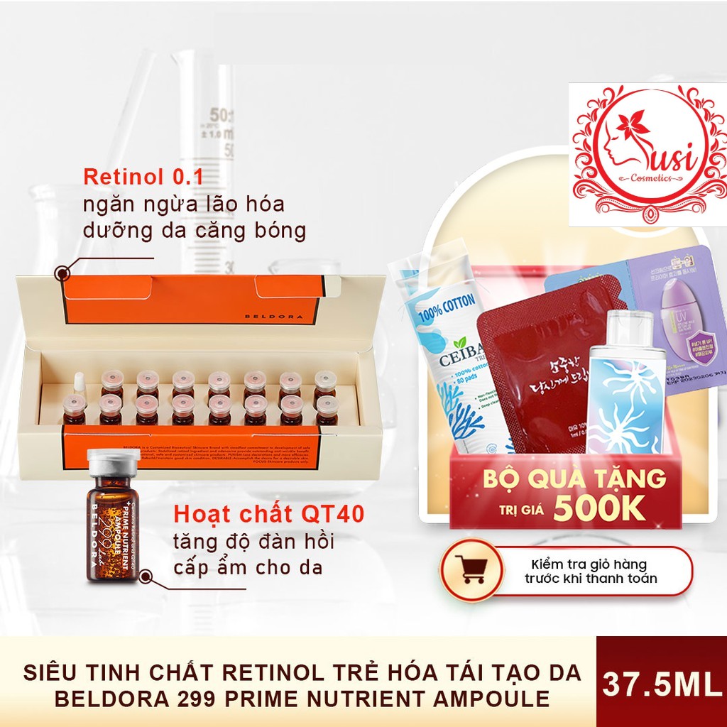 SIÊU TINH CHẤT RETINOL TRẺ HOÁ TÁI TẠO DA BELDORA 299 PRIME NUTRIENT AMPOULE 37.5ML