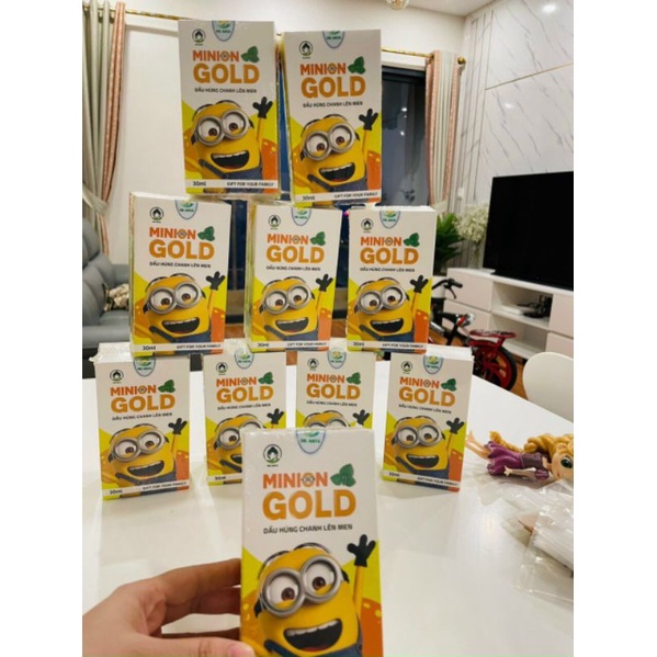 Dầu húng chanh minion hỗ trợ ho, khò khè, đờm, tăng đề kháng tự nhiên cho bé 30ml