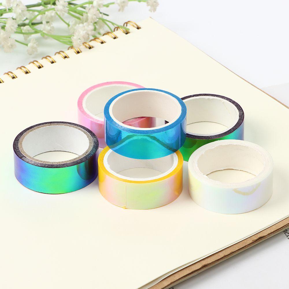 PISTA Cuộn Băng Dính Hình Cầu Vồng Lấp Lánh DIY