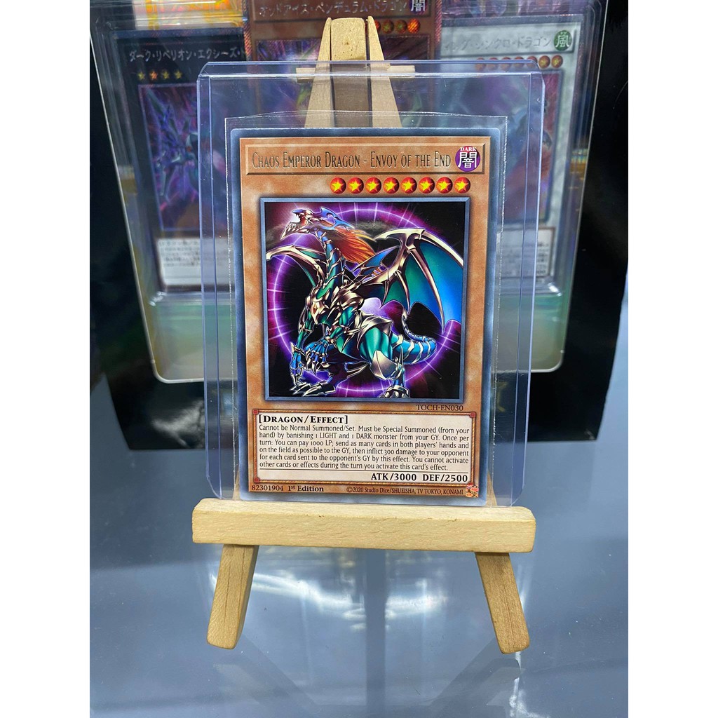 [ Dưa Hấu Yugioh ] Lá bài thẻ bài Chaos Emperor Dragon Envoy of the End - ultra Rare - Tặng bọc bài nhựa bảo quản