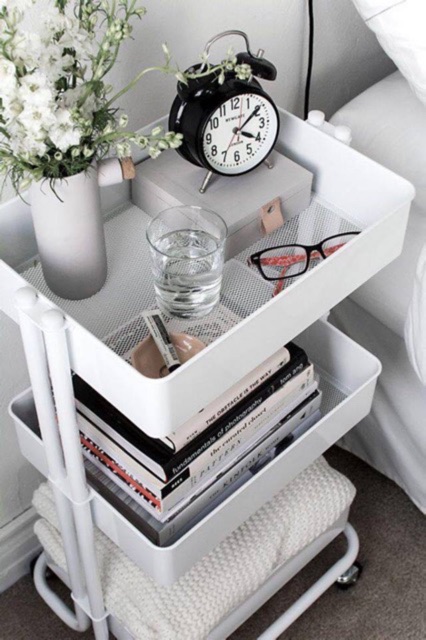 Xe đẩy 3 tầng đa năng kiểu IKEA, xe có sẵn
