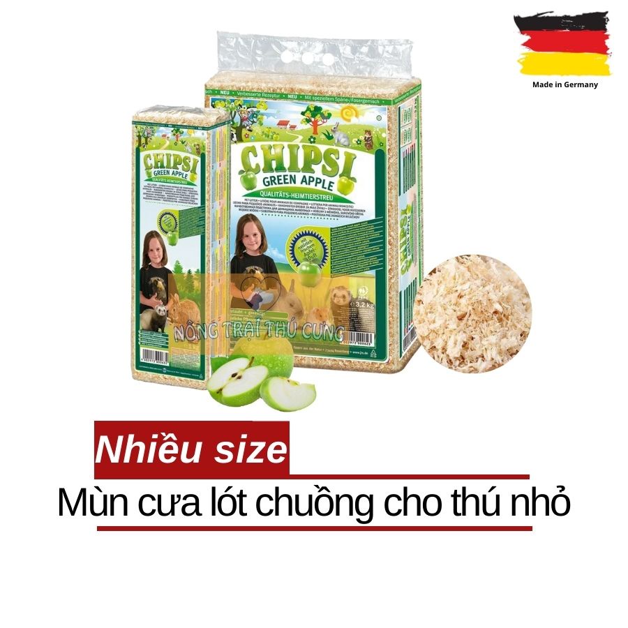 Mùn Cưa Lót Chuồng CHIPSI  Cho Hamster, Thỏ, Bọ - Siêu An Toàn, Khử Mùi Tốt