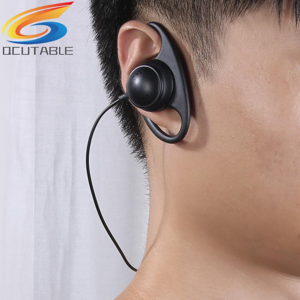 Tai Nghe 2 Pin Chữ D Có Mic PTT Chuyên Nghiệp Cho Bộ Đàm Baofeng Kenwood