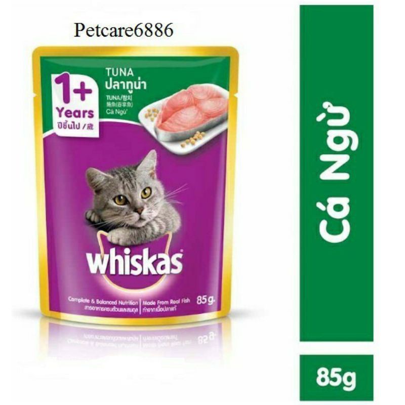 pate mèo whiskas 80g nhiều vị phong phú