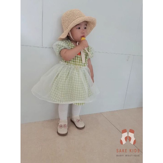 Giày búp bê Giày tập đi bé gái phong cách Hàn Quốc chất da PU mềm quai dán phối nơ dễ thương mới nhất M2233