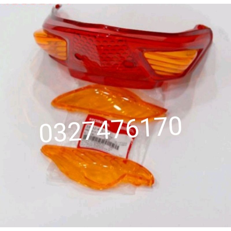 Bộ nắp chụp võ đèn hậu, xi nhan xe WAVE A, RS , S100 zin honda