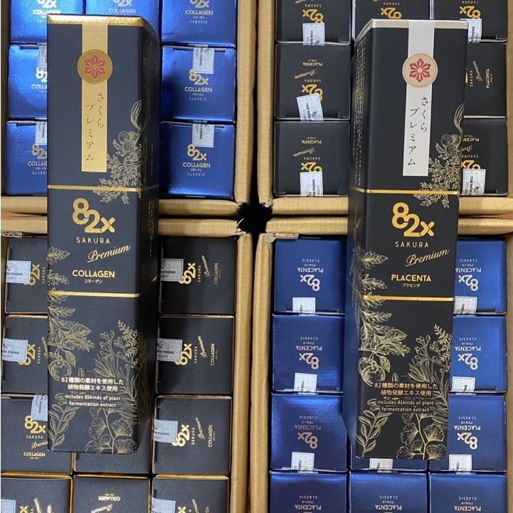 (Date 2022) 82x Collagen & Placenta sakura nhật bản