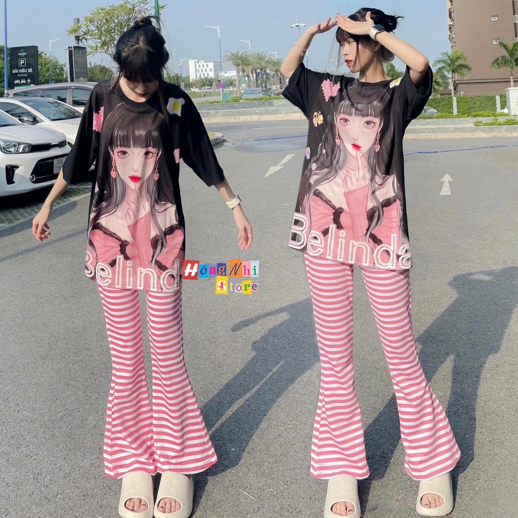 Quần Thun Dài Ống Loe Pass Sọc Lưng Thun Co Giãn Thoải Mái Ulzzang - MM