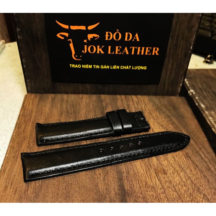 Dây Da Đồng Hồ Jok Leather Màu Đen tặng kèm khóa
