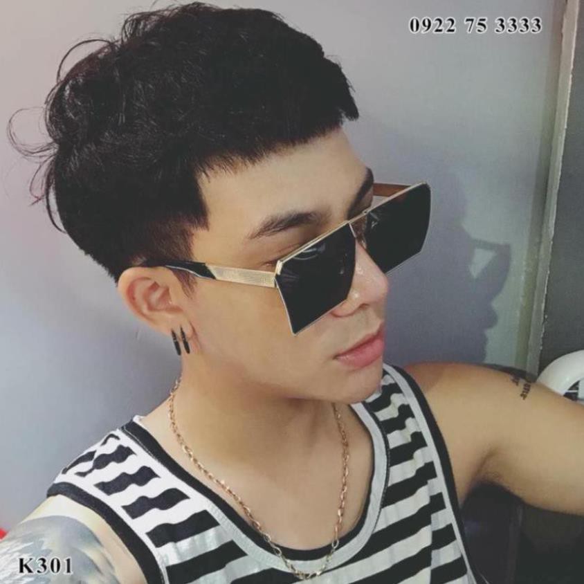 Kính Mát Nam Gọng Vuông Kim Loại - Kính Râm Nam Nữ Cao Cấp Tặng Hộp K301 trangmoon106