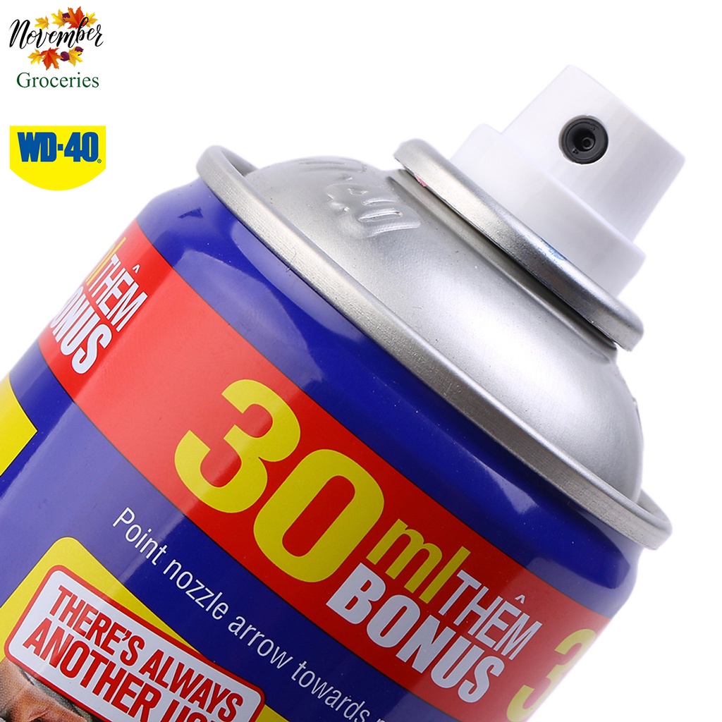 WD-40 Chai Xịt Bôi Trơn, Chống Ấm, Làm Sạch và Bảo Vệ, Tẩy Sạch Gỉ Sét, Bảo Dưỡng Máy Móc 412ML Hàng Chính Hãng 100%