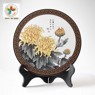 Tranh Đĩa Trang Trí Để Bàn, Than Hoạt Tính Lọc Không Khí, Bộ Tứ Quý Làm Đẹp Ngôi Nhà Của Bạn