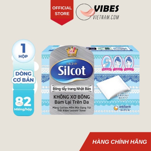 Bông Tẩy Trang Silcot Velvety Touch Cotton 82 Miếng vibesvietnam