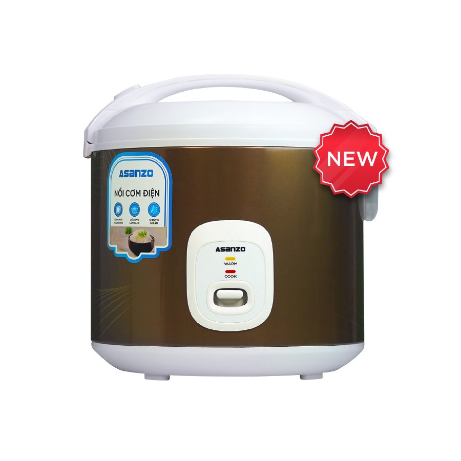 Nồi Cơm Điện Nắp Gài ASANZO RC18G20 (1.8L) Lòng Nồi Tráng Men HÀNG CHÍNH HÃNG