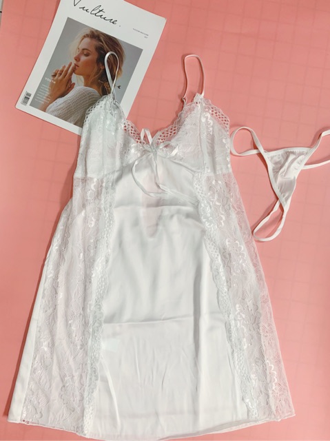 hàng loại 1 - 3 size (40-65 kg) SX 147-Váy ngủ sexy viền ren KELLY WANG ( ảnh thật kèm video clip) | BigBuy360 - bigbuy360.vn
