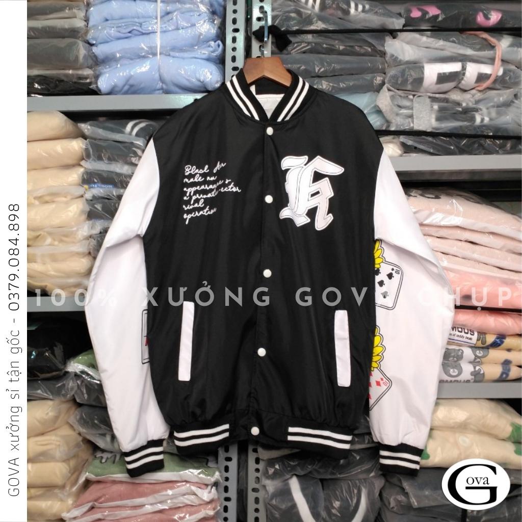 Áo khoác bomber dù THẦN BÀI nam nữ form rộng Unisex 2 lớp Chống Nắng Siêu Hot ulzzang Jacket Bomber GOVA