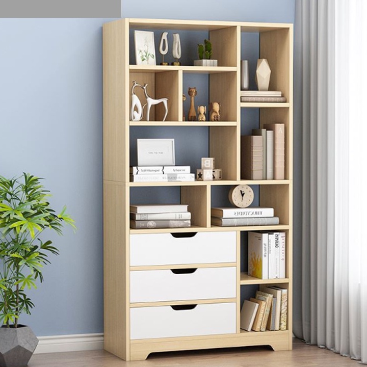 Tủ sách lắp ghép I232 - 75cm, tủ sách nhập khẩu tiện ích
