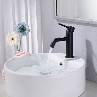Vòi Lavabo nóng lạnh màu đen cao cấp - Inox 304- style 1