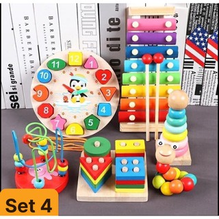 SET 4 - COMBO 6 MÓN ĐỒ CHƠI TRÍ TUỆ CHO BÉ