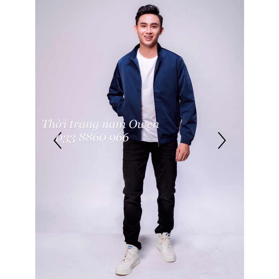 OWEN - Áo khoác gió nam 2 lớp màu XANH NAVY 61043 - chống nước