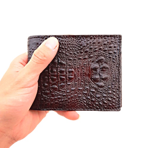 Ví ngang nam, ví da cá sấu nguyên con 1 mặt.