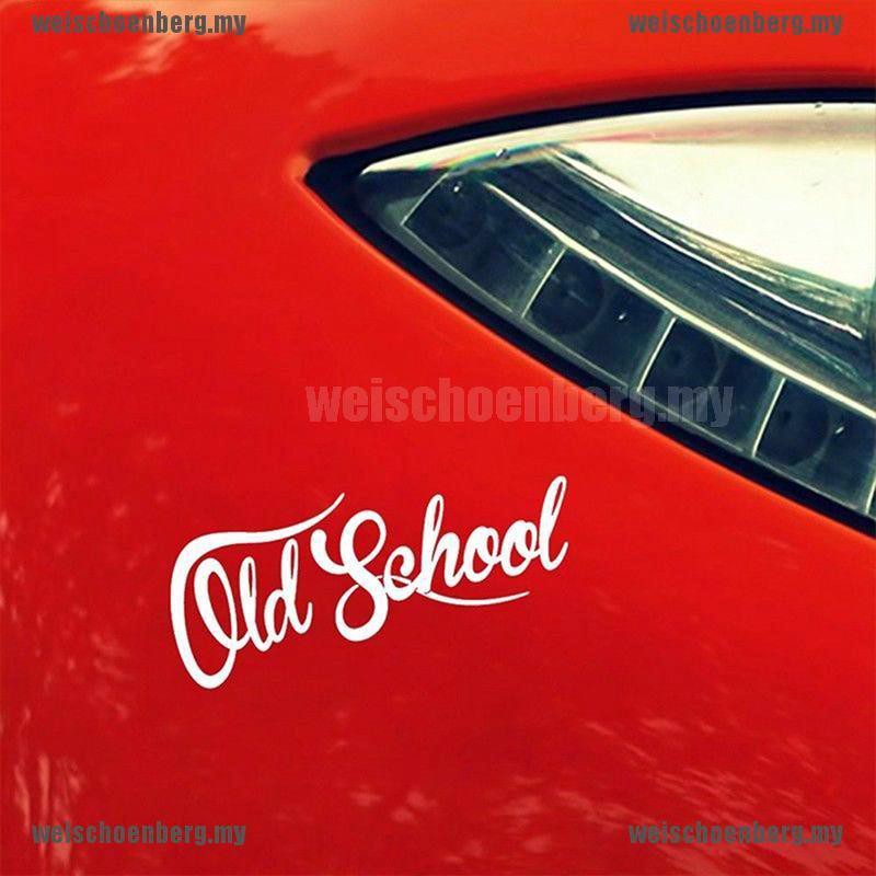 Miếng dán vinyl in chữ Old School kiểu vintage trang trí xe hơi chống thấm nước