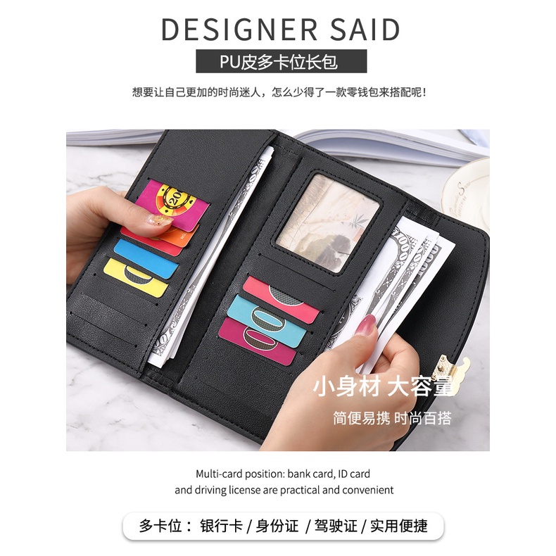 Ví Da Cầm Tay Dáng Dài Thời Trang Hàn Quốc Cho Nữ