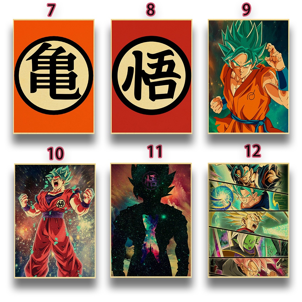 Tranh Treo Tường In Hình Nhân Vật Phim Dragon Ball Phong Cách Nhật Bản Độc Đáo MS228
