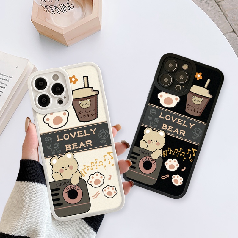 Ốp lưng iphone cạnh vuông lỗ camera lovely bear 6/6plus/7/7plus/8/8plus/x/xr/xs/11/12/13/pro/max/plus/promax-Awifi F5-1 | BigBuy360 - bigbuy360.vn