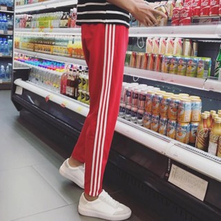Quần joggers đỏ 3 sọc thể thao cao cấp