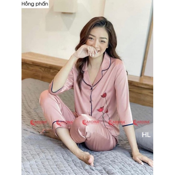 Bộ Pyjama In Hoa Siêu Xinh - Hàng thiết kế