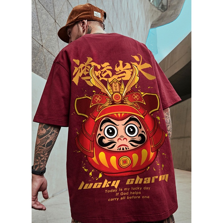 M-8xl Áo Thun Nam Ngắn Tay In Hình Con Bò