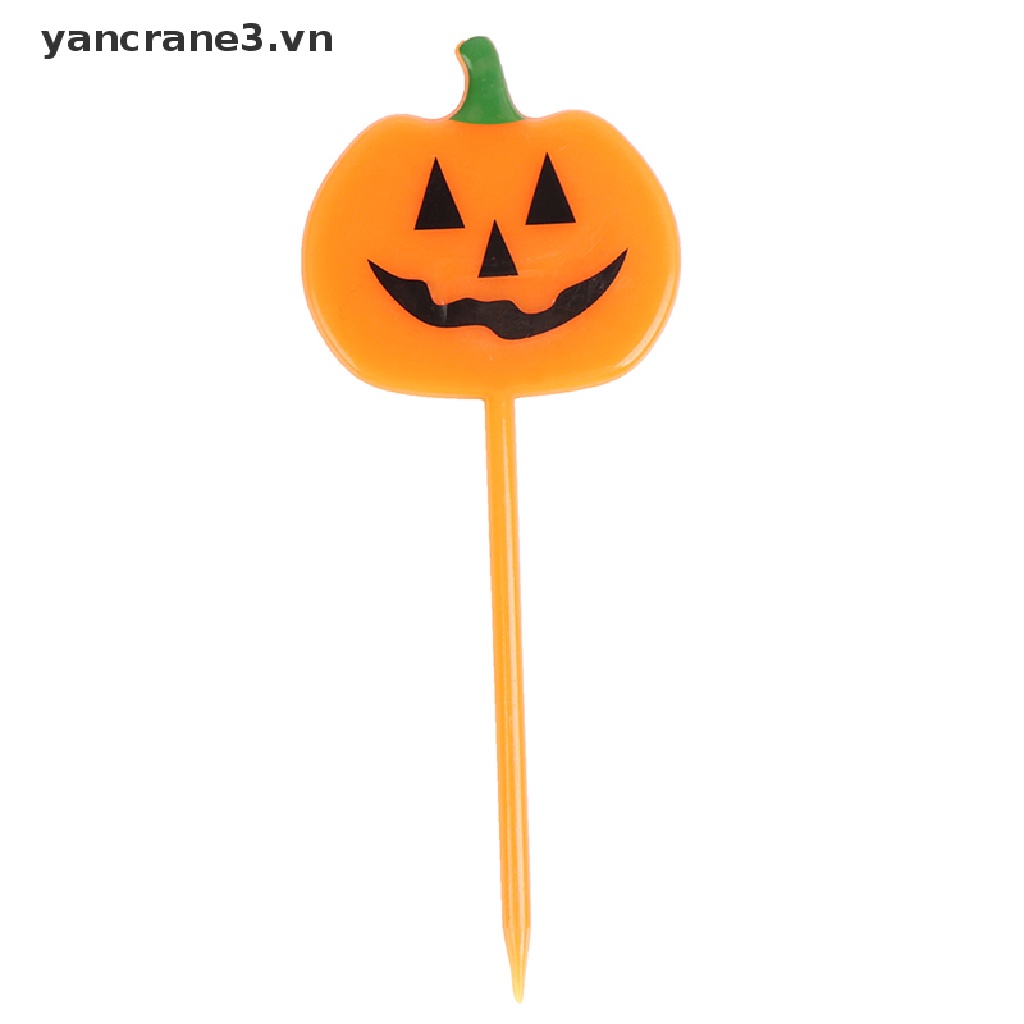 Set 10 Nĩa Ăn Trái Cây Họa Tiết Halloween Cho Bé yancrane3.vn