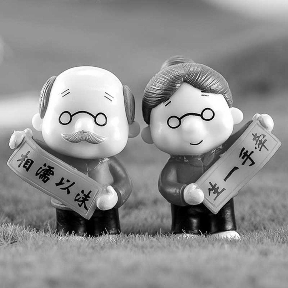Mô Hình Cặp Đôi Ông Già Hoạt Hình Thu Nhỏ Trang Trí Tiểu Cảnh