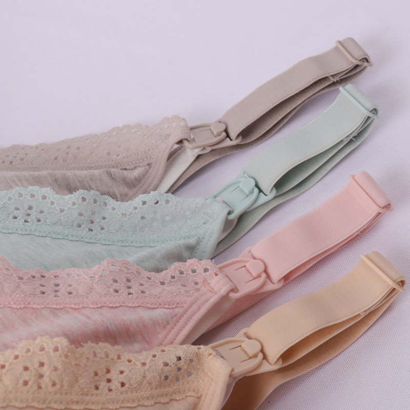 Áo Ngực Cotton Không Gọng Có Đệm Nâng Ngực Cho Mẹ Cho Bé Bú Sữa