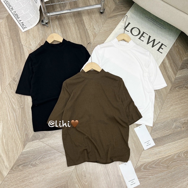 ÁO THUN HÀN CỔ 3 PHÂN TAY LỠ SIÊU CO GIÃN LOẠI 1 MS15772