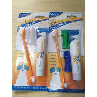 BỘ BÀN CHẢI VÀ KEM ĐÁNH RĂNG DÀNH CHO CHÓ MÈO