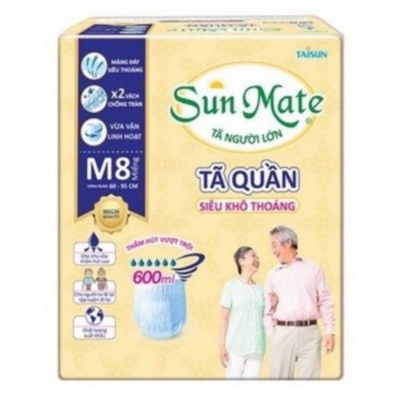 Tã Quần Người Lớn SunMate Size M8, L7