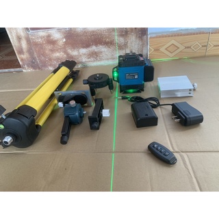 Máy cân mực bắn cốt máy cân bằng laser 12 tia xanh laze có điều khiển, sạc, chân đế máy, hộp nhựa