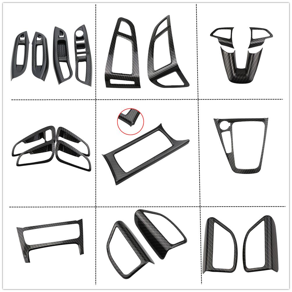 Miếng Dán Màu Đen In Họa Tiết Sợi Carbon Trang Trí Vô Lăng Xe Hơi Ford Focus 3 MK3 2015-2018