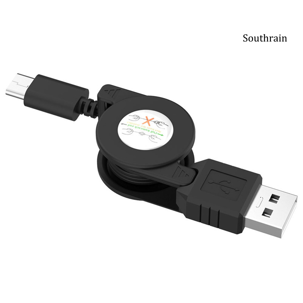 Southrain Type-C Retractable Data Sync Phone USB 3.1 Charging Cable Cord for Android iOS