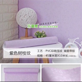 Combo 150m giấy dán tường tím thuỷ chung sẵn keo