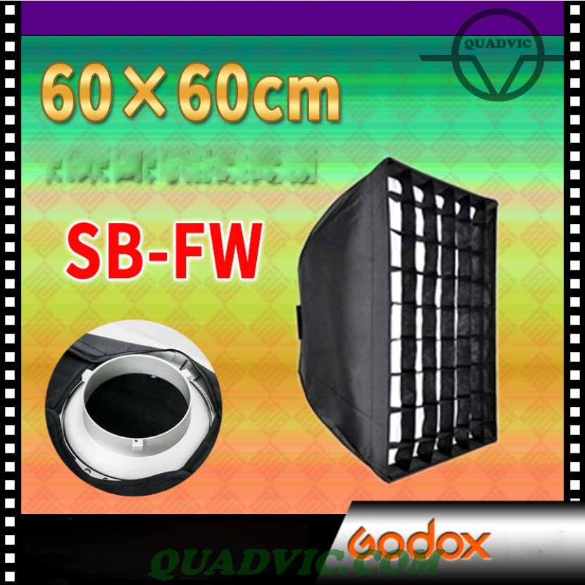 Softbox Godox + Grip tổ ong vuông 60x60cm Studio chụp ảnh làm mềm ánh sáng N00235 Quadvic.com