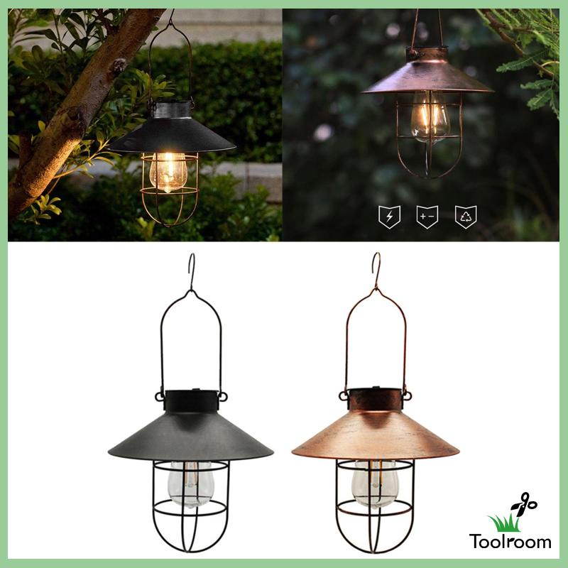 Đèn Lồng Năng Lượng Mặt Trời Có Thanh Treo Trang Trí Sân Vườn
