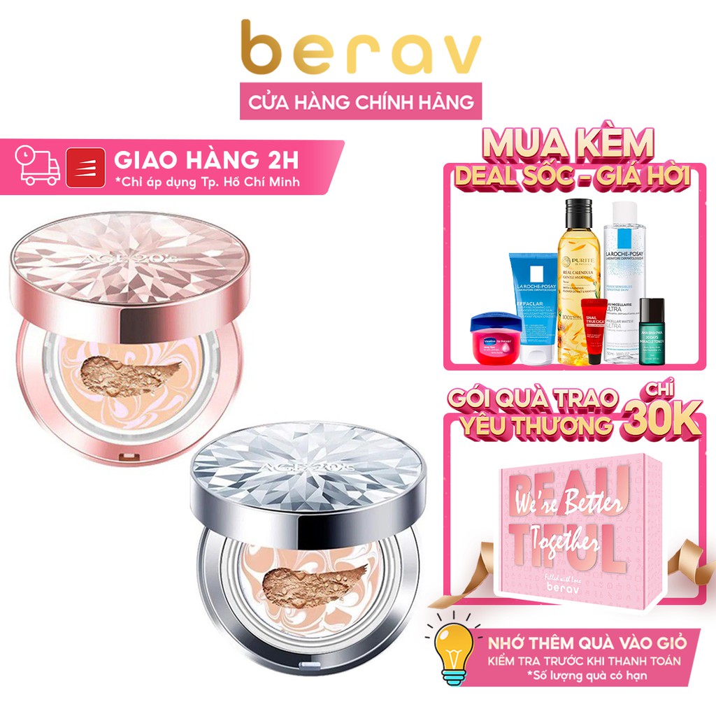 (DATE 06/2022) Phấn Nền Lạnh AGE20's Kim Cương  Kiềm Dầu, Dưỡng Ẩm, Chống Nắng  SPF 50+/PA+++ 12.5g