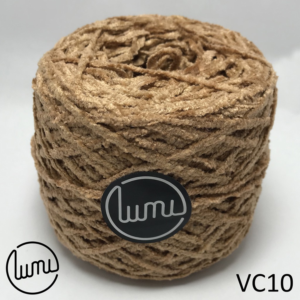 Lumi VC09-VC12 Len Nhung Cotton Sợi Lớn 3mm Siêu Mêm, Đan Móc Áo Cardigan, Chăn, Thảm , Thú Bông 100gr