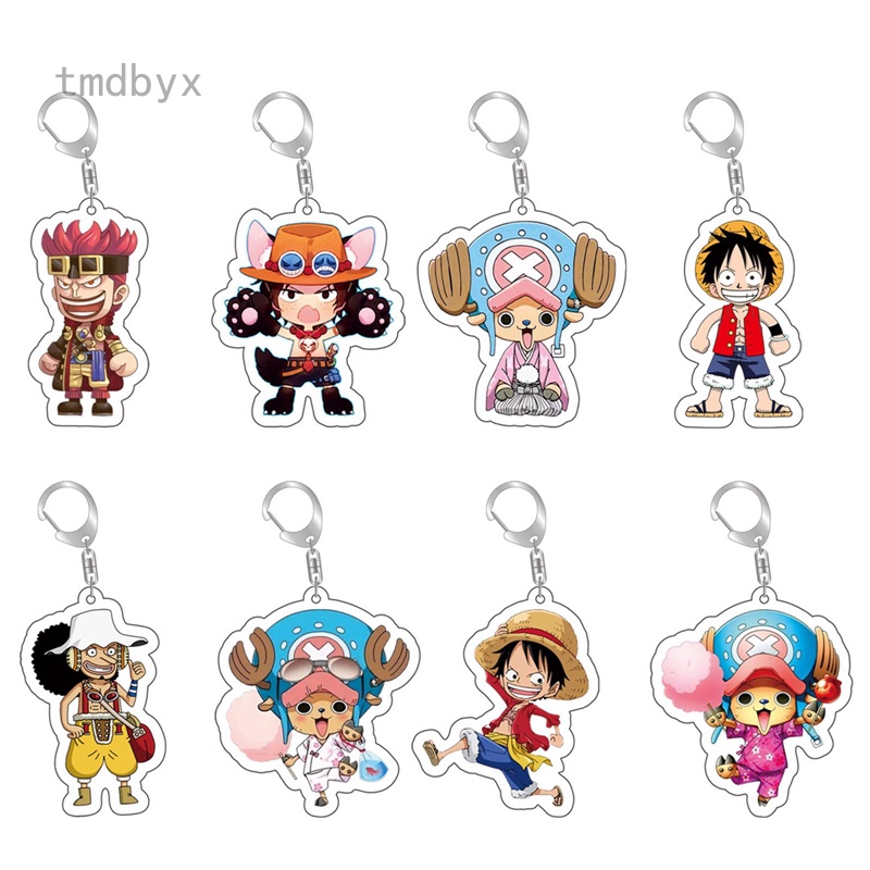 Tmdbyx Móc Khóa Nhựa Acrylic Hai Mặt Họa Tiết Hoạt Hình One Piece