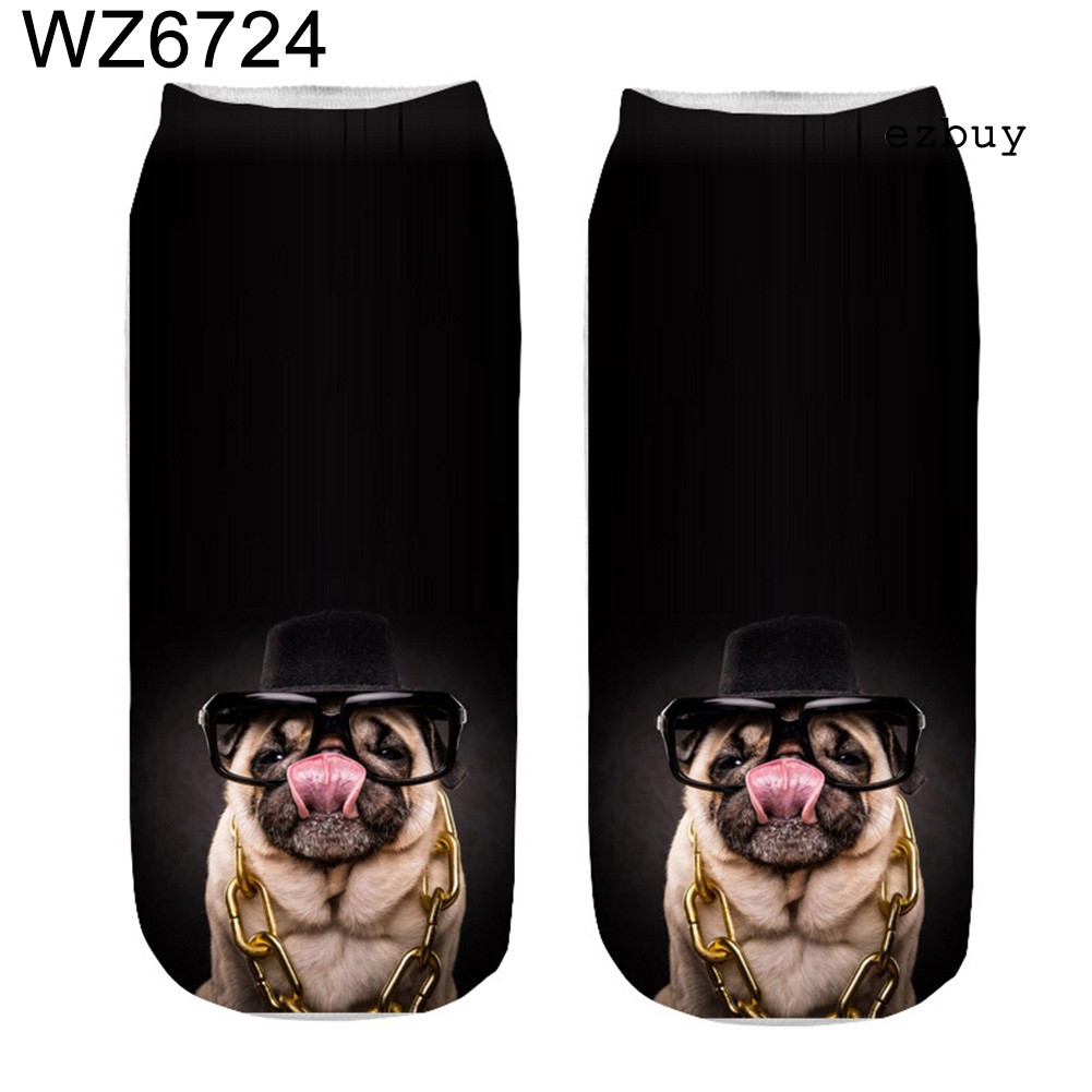 Vớ Cổ Ngắn In Hình Chó 3d Cho Nam Và Nữ